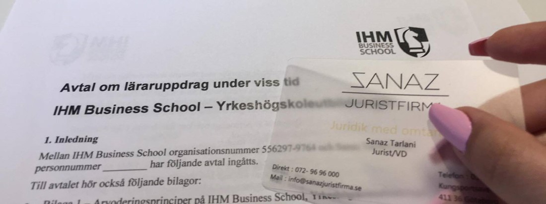 IHM BUSINESS SCHOOL - SANAZ JURISTFIRMA